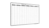 ALLboards Magnetischer Jahresplaner 120x90cm für Jahresplanungen, einfach zu beschreiben Jahresplaner Wandkalender Memoboard Magnettafel auf Deutsch