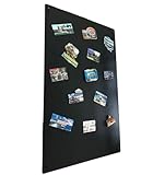 STALFORM Magnettafel Schwarz 80x50 cm aus Edelstahl Magnetwand Pinnwand Magnetisch Groß Magnetboard Küche, Büro, Kinderzimmer