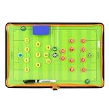 Fußball Taktiktafel Tragbar Trainer Taktikmappe Coachen Trainer-Mappe Fussball Coach-Board mit Magneten, Boardmarker, Schwamm