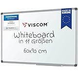 VISCOM Whiteboard magnetisch - 60 x 90 cm - Magnettafel in 11 Größen - Magnetwand, kratzfest & beschreibbar - mit Aluminium-Rahmen - für Hoch- und Querformat