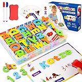 Jinxful Lernspiele ab 3 4 5 6 7 Jahre, Magnetische Buchstaben und Zahlen für Kinder Junge Mädchen Lernen Geschenk Montessori Spielzeug (199 Stück)