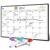 Smart Panda magnetisches Whiteboard und Kühlschrank-Kalender - ideal, um organisiert zu sein - Ideal für Monatsplanungen, Veranstaltungseinträge und Ferienpläne - Schreibtafel, Monatlich - auf Deutsch