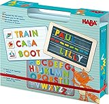 HABA 302590 - Magnetspiel-Box ABC-Entdecker, Fröhlich-buntes Buchstaben-Legespiel ab 4 Jahren, Zum spielerischen Kennenlernen des Alphabets und Schreiben erster Wörter